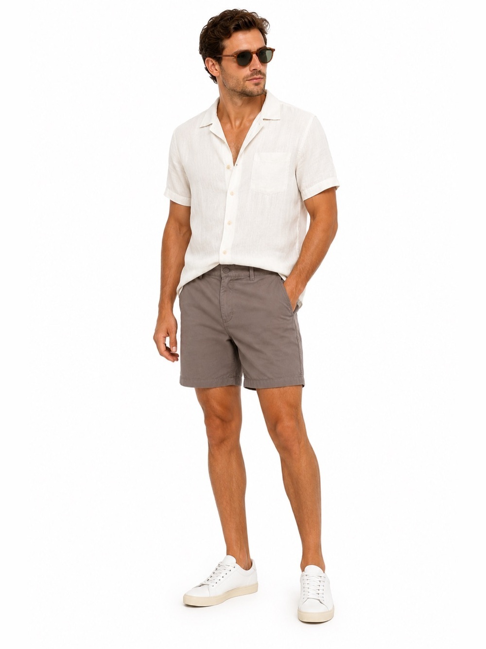 Flint and Tinder Men’s Gray Chino Shorts Size 38 Cotton Casual Flat Front Shorts